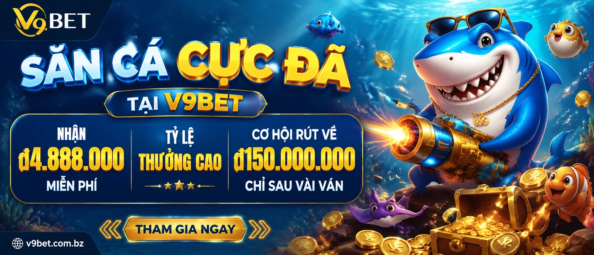 V9Bet Casino, No Hu, Ban Ca Live - Rut Tien Nhanh 56 Fishing Games