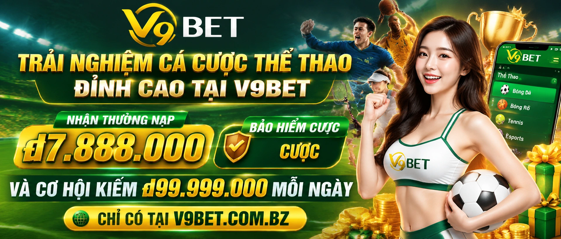 Liên hệ v9bet.com.bz | Hỗ trợ casino, no hu, ban ca 14 v9bet sports banner 2